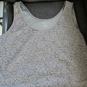 Lane Bryant gray lace tank, lined, size 18/20